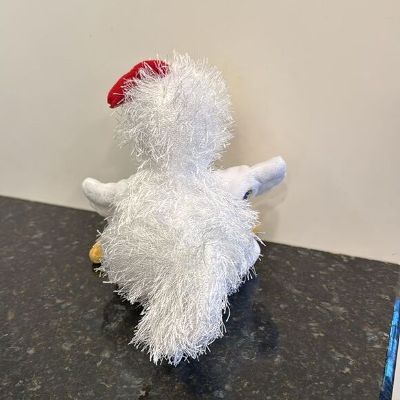 Ganz Webkinz White Fluffy Chicken Plush Stuffed Animal HM205 No Code - Picture 4 of 7